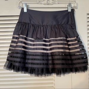 Free People Gathered Tulle Mini Skirt